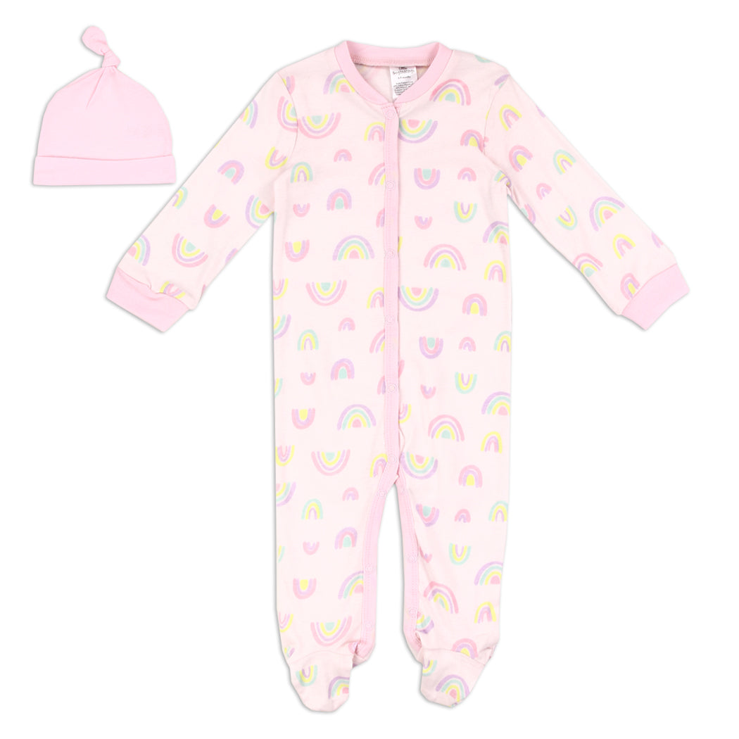 LITTLE BEGINNINGS Girls Newborn 2-Piece Sleeper Set (Pack of 6)