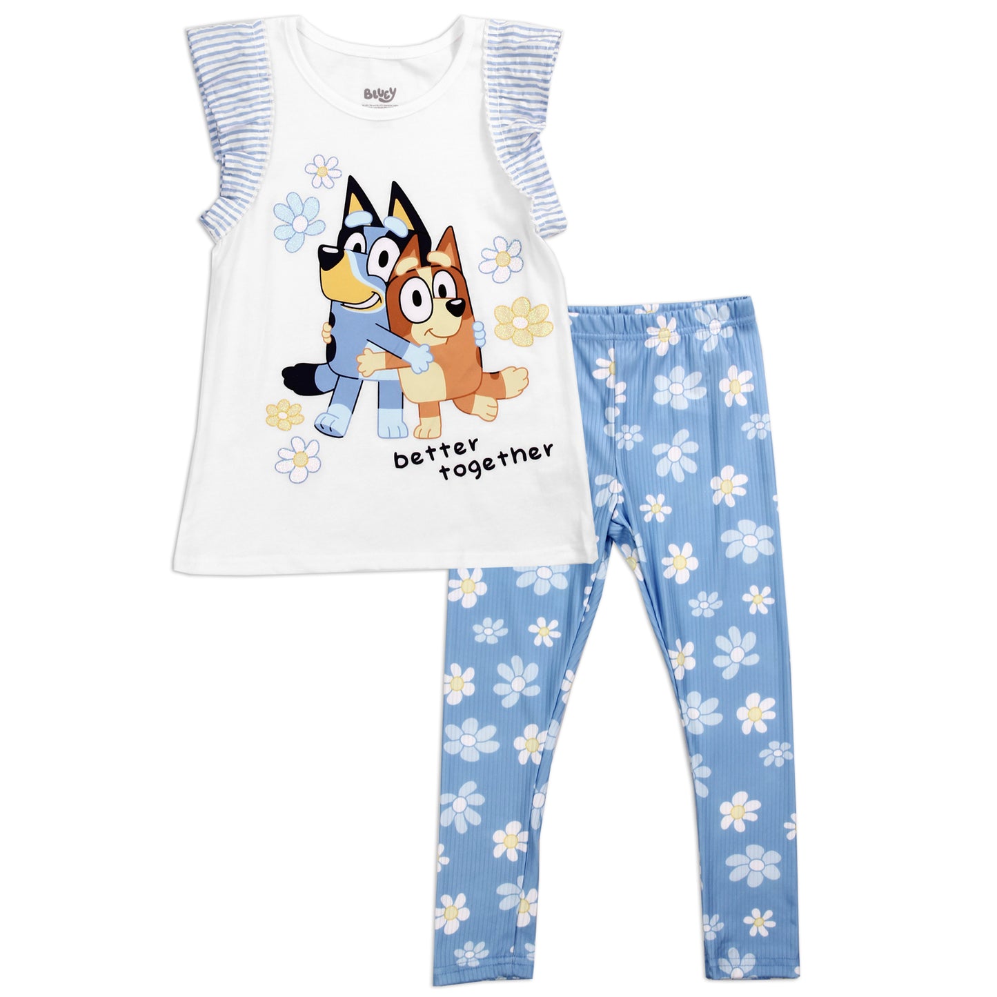 BLUEY Girls Toddler 2-Piece Legging Set (Pack of 4)