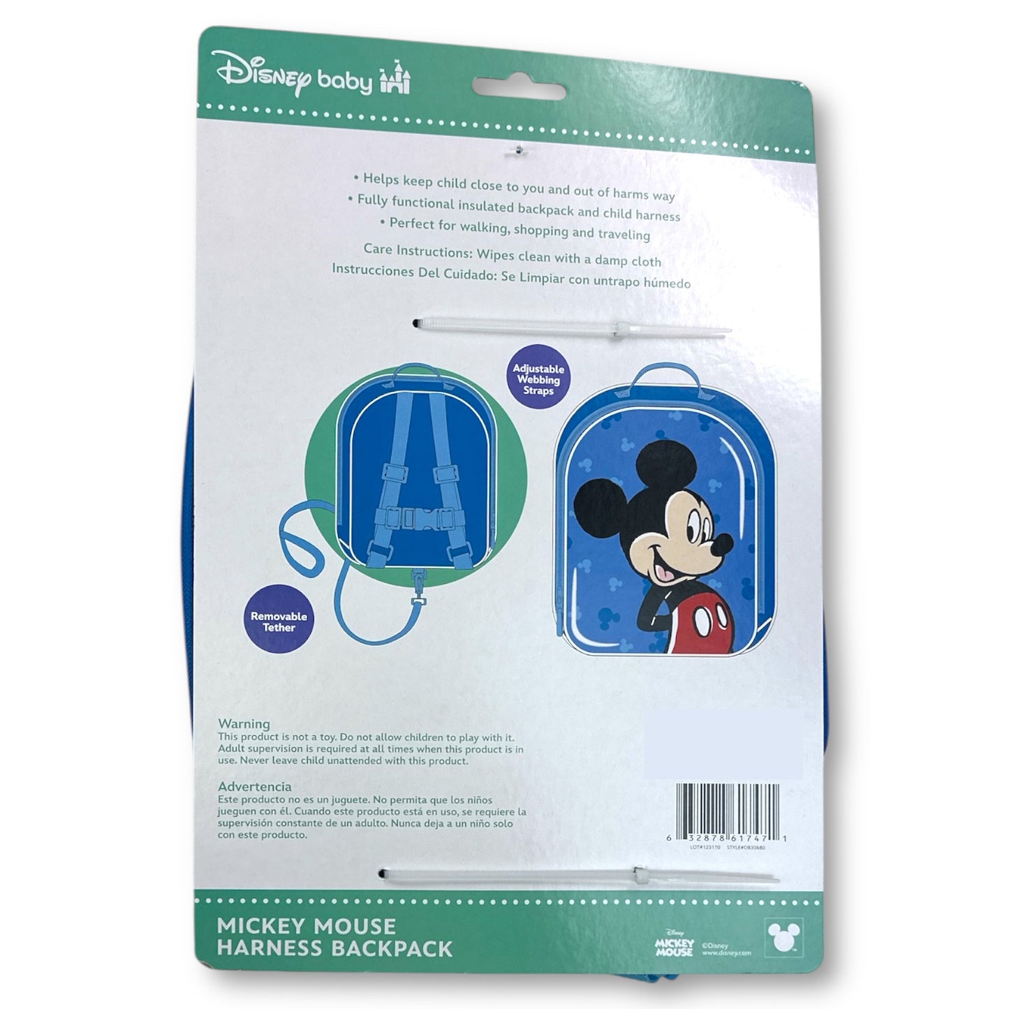 MICKEY MOUSE 3D Mold Mini Harness Backpack for Toddlers (Pack of 3)