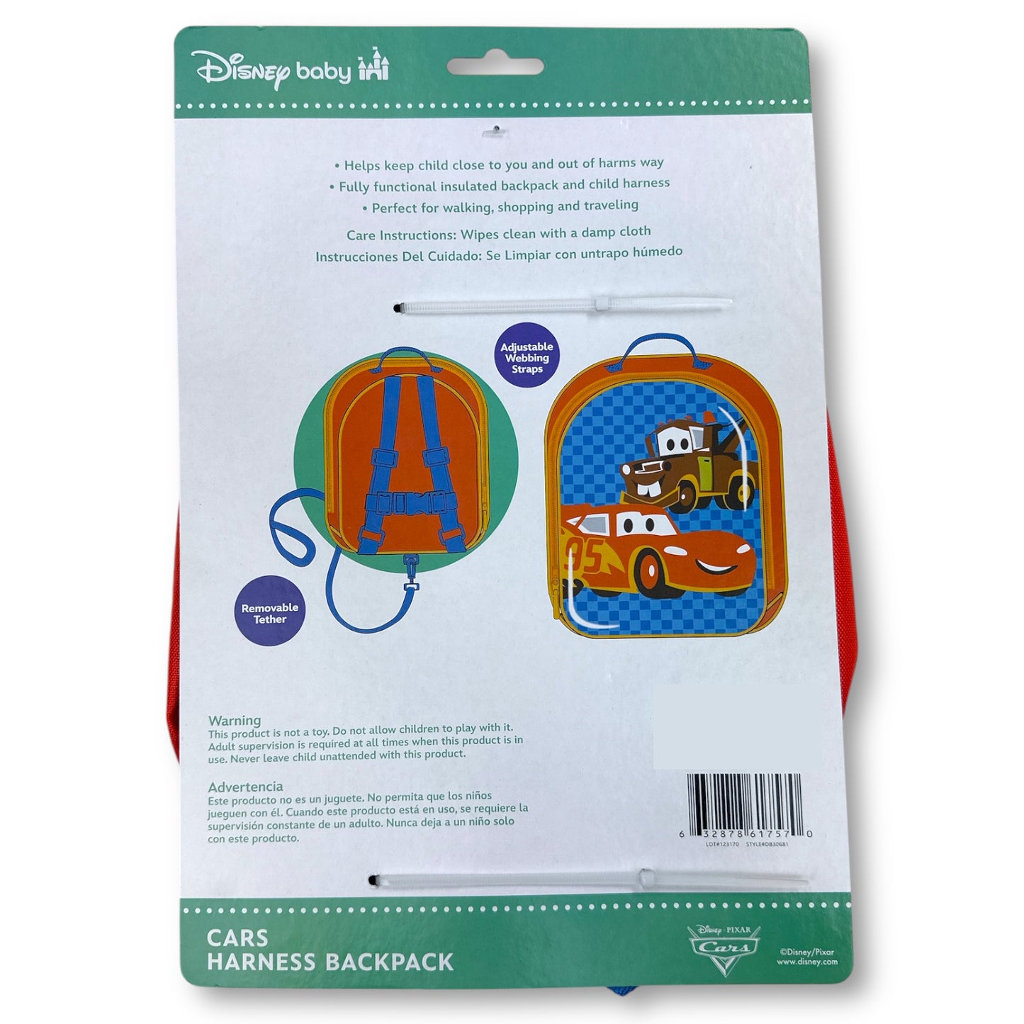 CARS 3D Mold Mini Harness Backpack for Toddlers (Pack of 3)