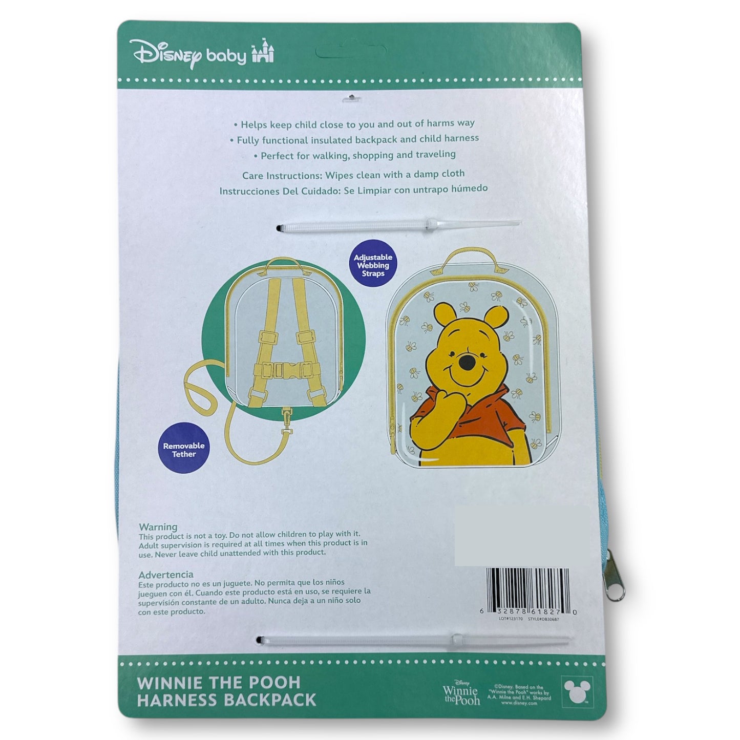 WINNIE THE POOH 3D Mold Mini Harness Backpack for Toddlers (Pack of 3)