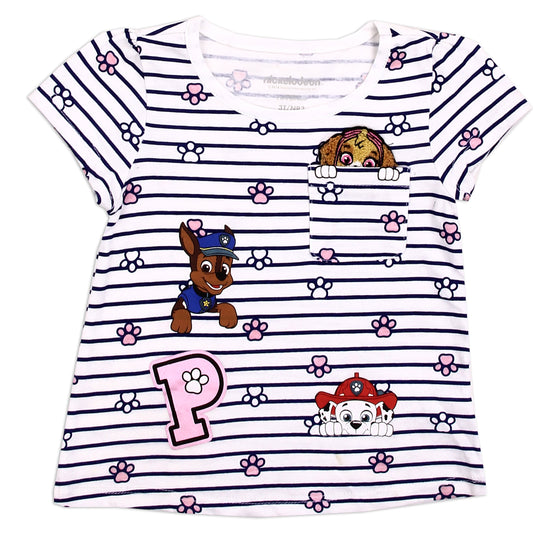 PAW PATROL Girls Toddler T-Shirt (Pack of 6)