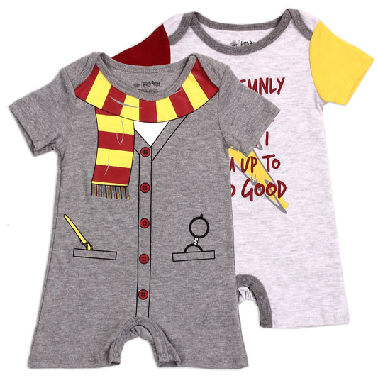 HARRY POTTER Boys Infant 2-Pack Rompers (Pack of 6)