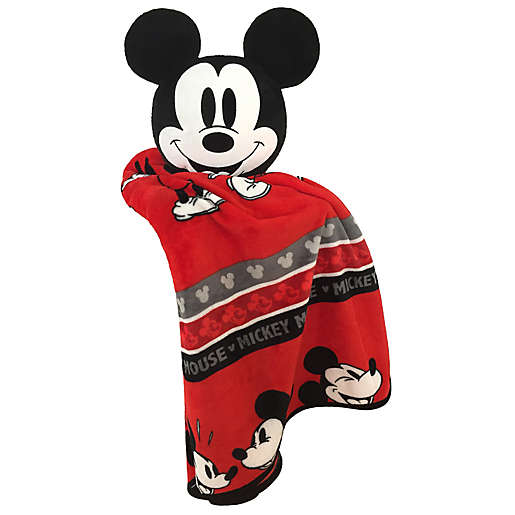MICKEY MOUSE NOGGINZ Pillow & Full Size Plush Blanket Gift Set (Pack of 3)
