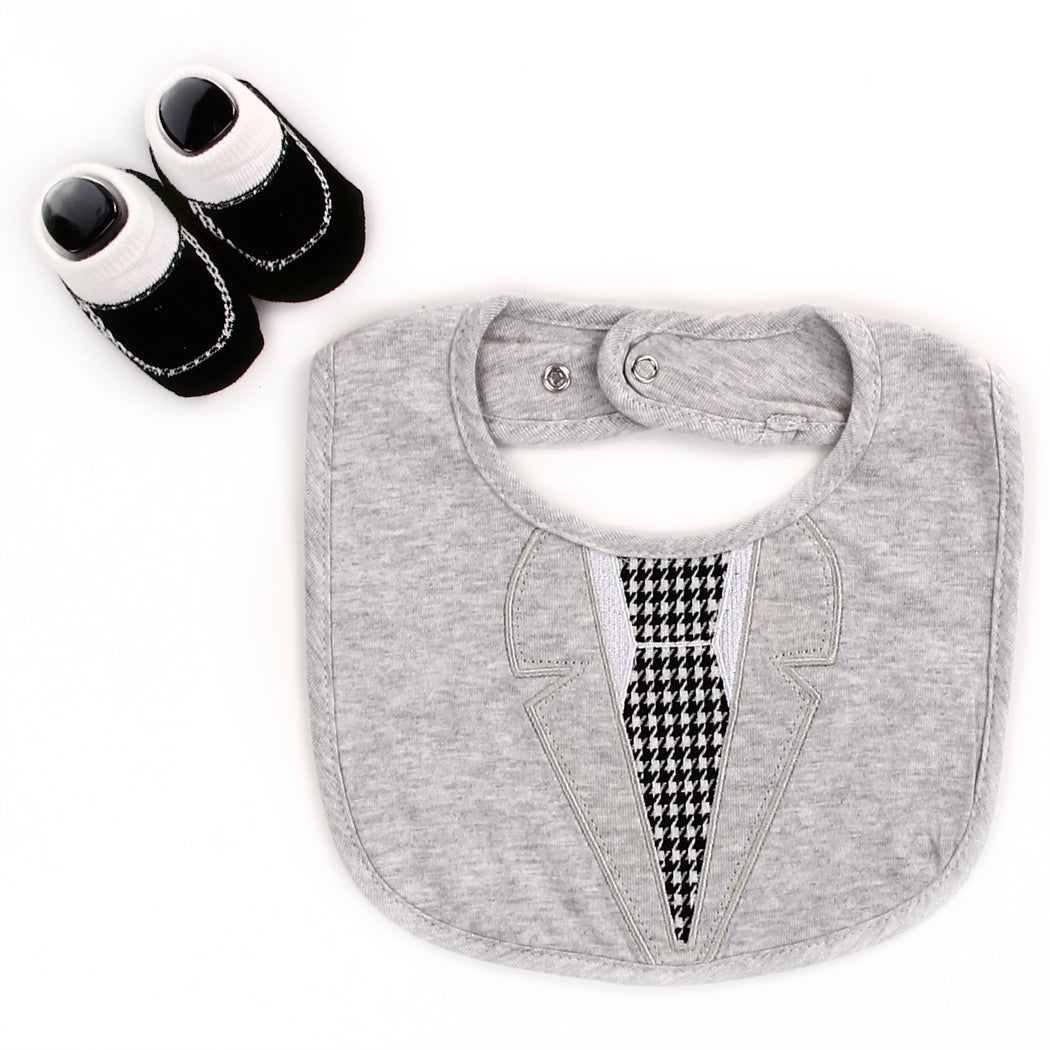 TAHARI Baby Boys Bib & Booties Set (Pack of 6)