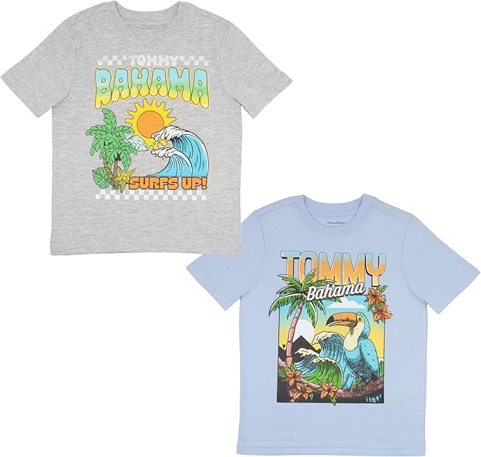 TOMMY BAHAMA 4-7 Boys 2-Pack Graphic Tees (Pack of 6)