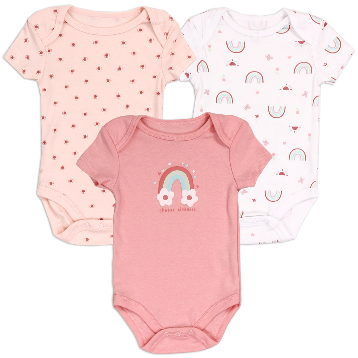 BABY VIEWS Girls Newborn 3-Pack Creeper Set (Pack of 6) – PKW Group