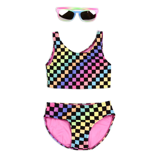 #GIRLSQUAD Girls 7-14 Swimsuit w/ Sunglasses (Pack of 6)