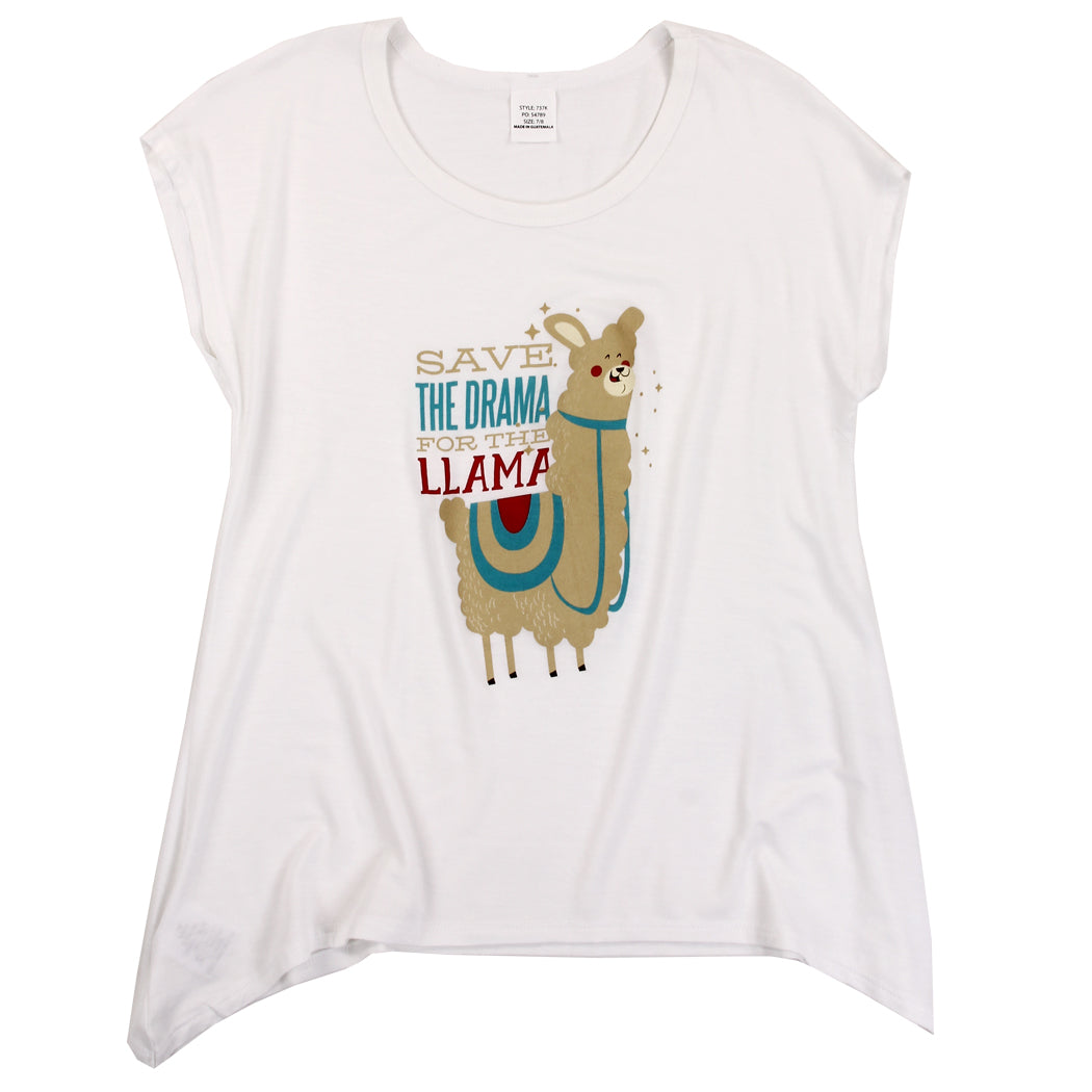 Girls 7-16 Graphic Top - Drama Llama (Pack of 6)