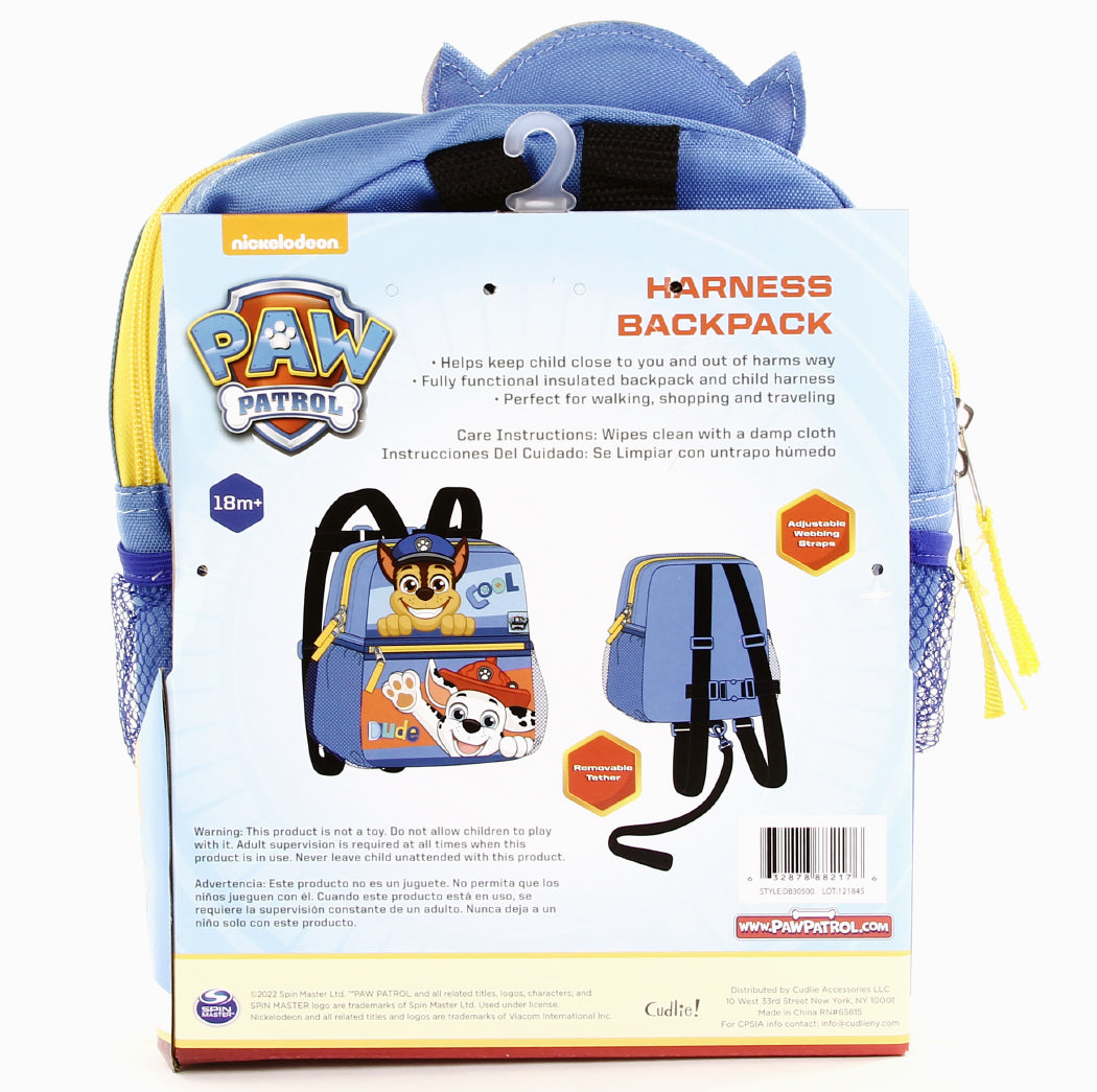 PAW PATROL Mini 10" Backpack with Harness & Lead (Pack of 3)