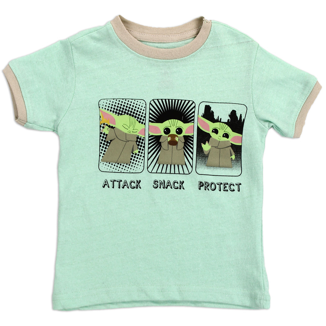 BABY YODA Boys 4-7 T-Shirt (Pack of 6)