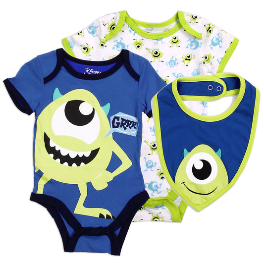MONSTERS INC Boys 3-Piece Creeper Set (Pack of 6)