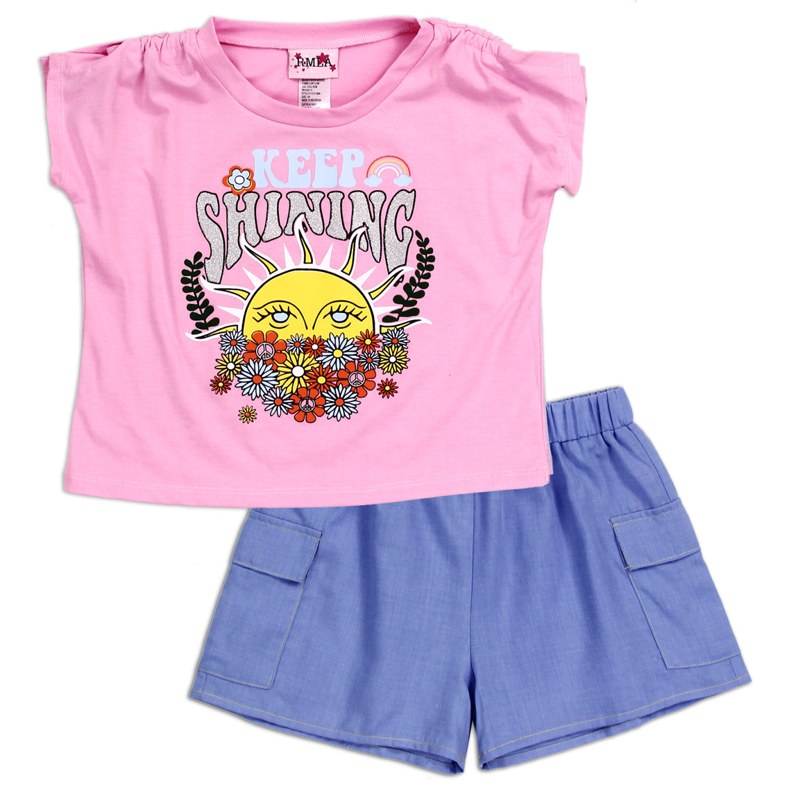 RMLA Girls Toddler 2-Piece Short Set (Pack of 6)