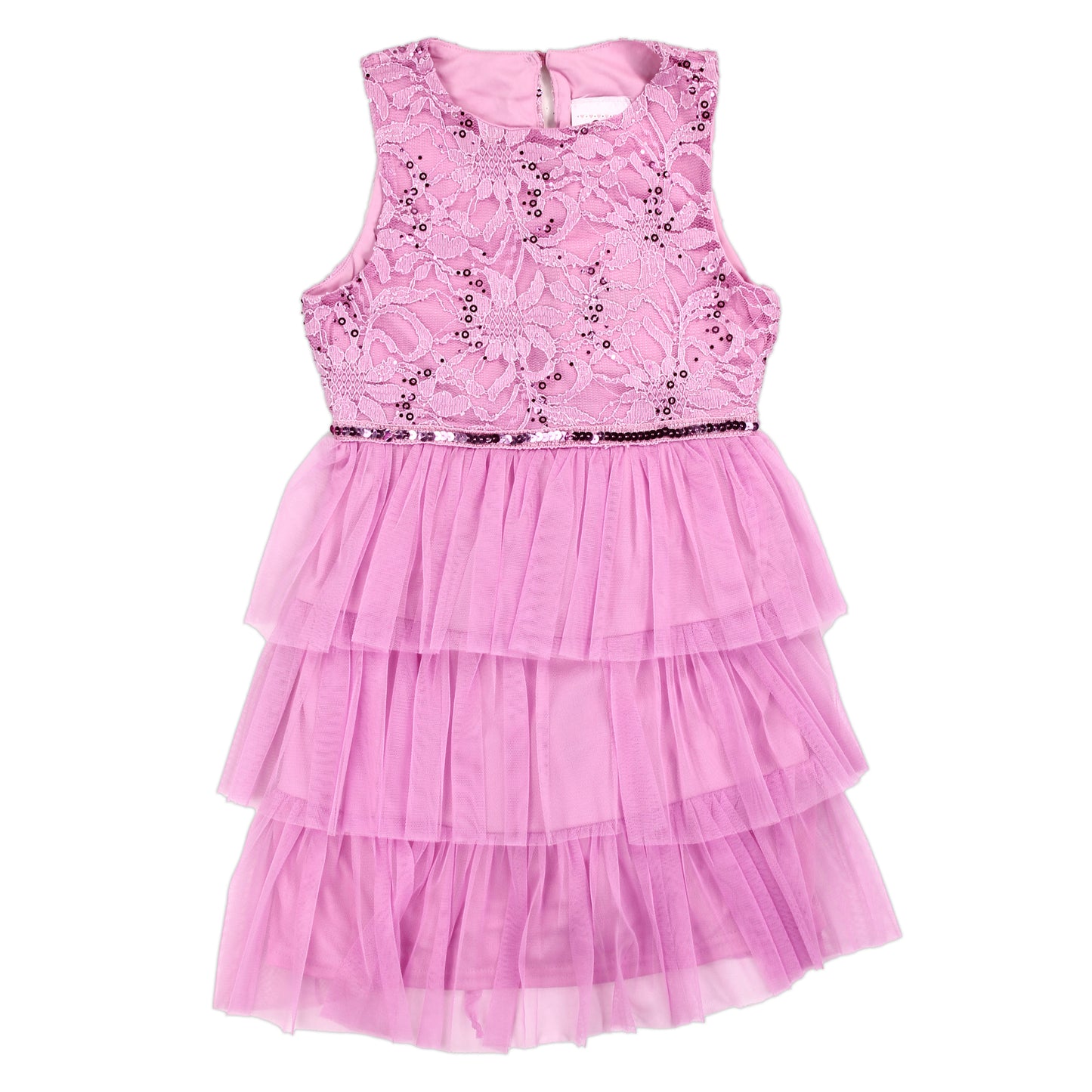 RMLA Girls 4-6X Lace Sequin & Triple Ruffle Dress (Pack of 4)