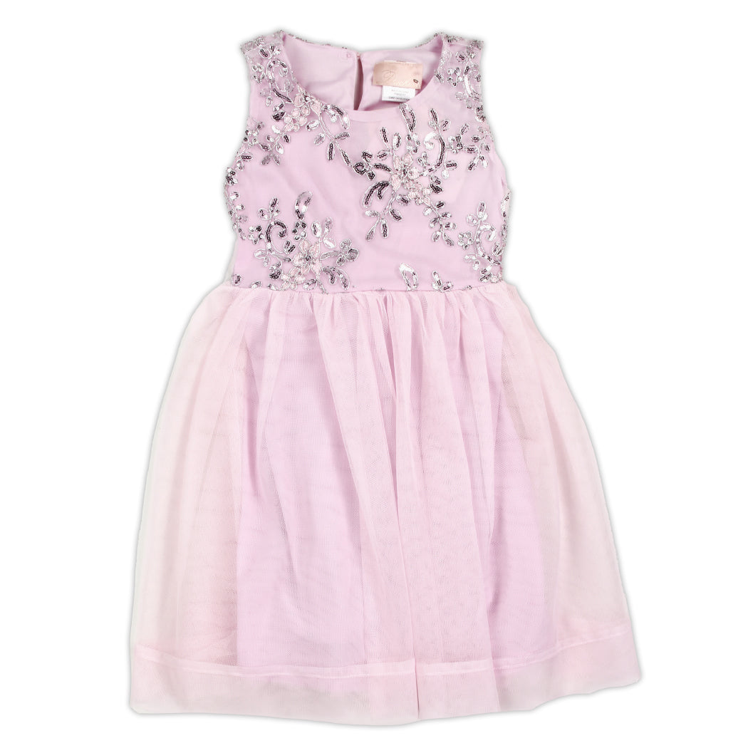 DUCHESS Girls Toddler Silver Emb. Sequin Dress (Pack of 6)