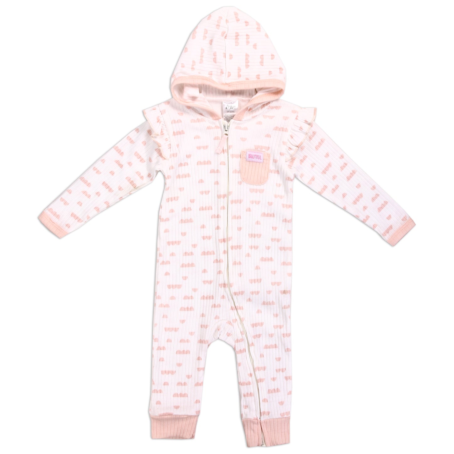 ATTITUDE BABY Girls Newborn Hooded Coverall (Pack of 6)