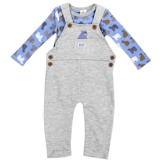 LITTLE BEGINNINGS Boys Newborn 2-Piece Overall Set (Pack of 6)