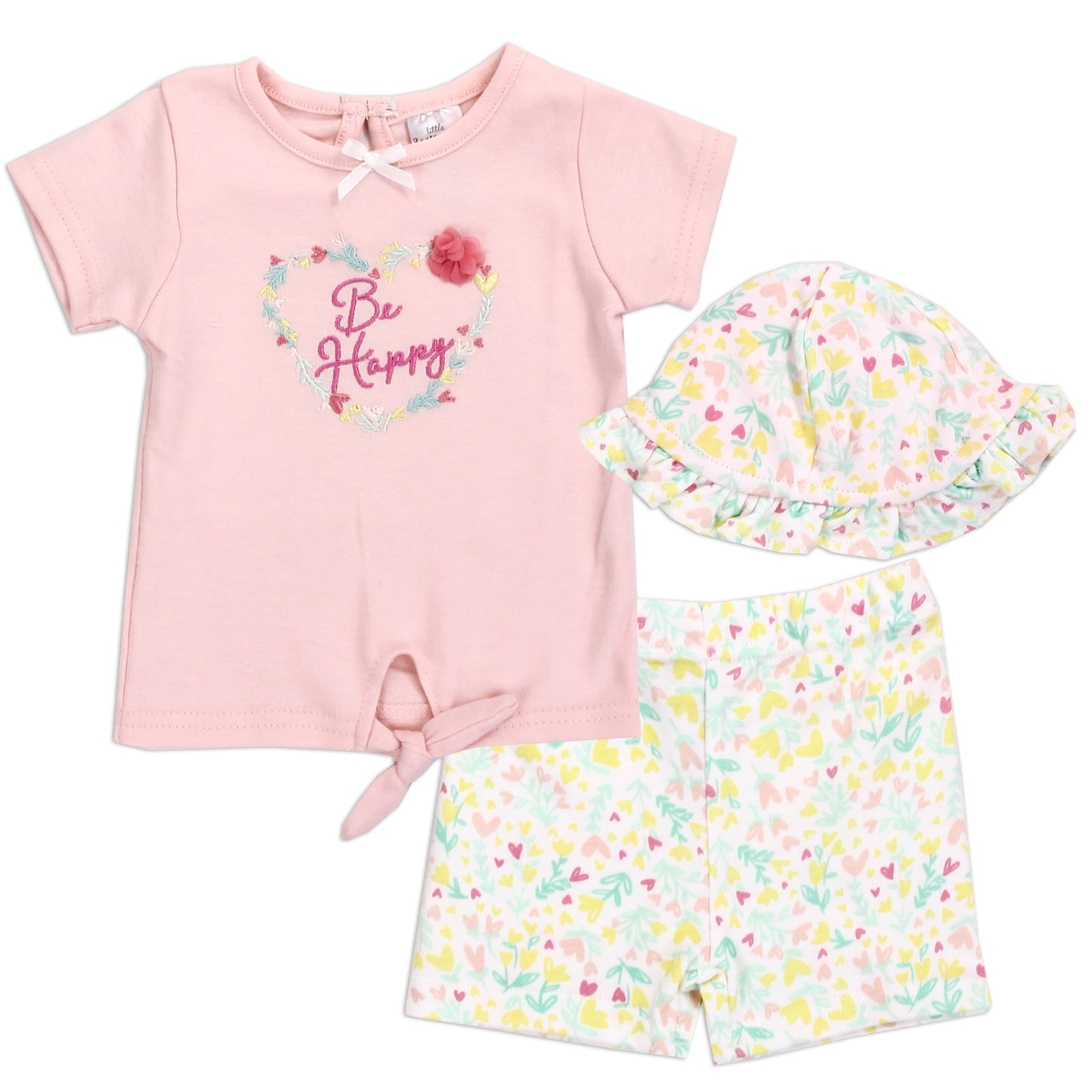 LITTLE BEGINNINGS Girls Newborn 3-Piece Set (Pack of 6)