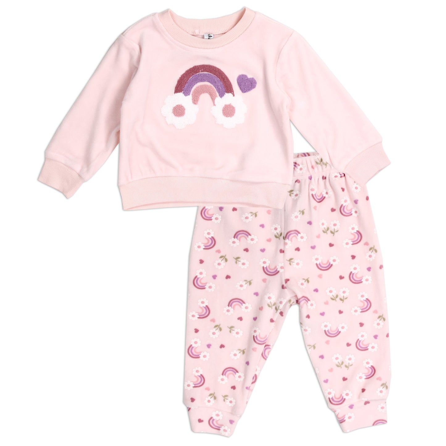 Girls Newborn 2-Piece Velour Set (Pack of 6)