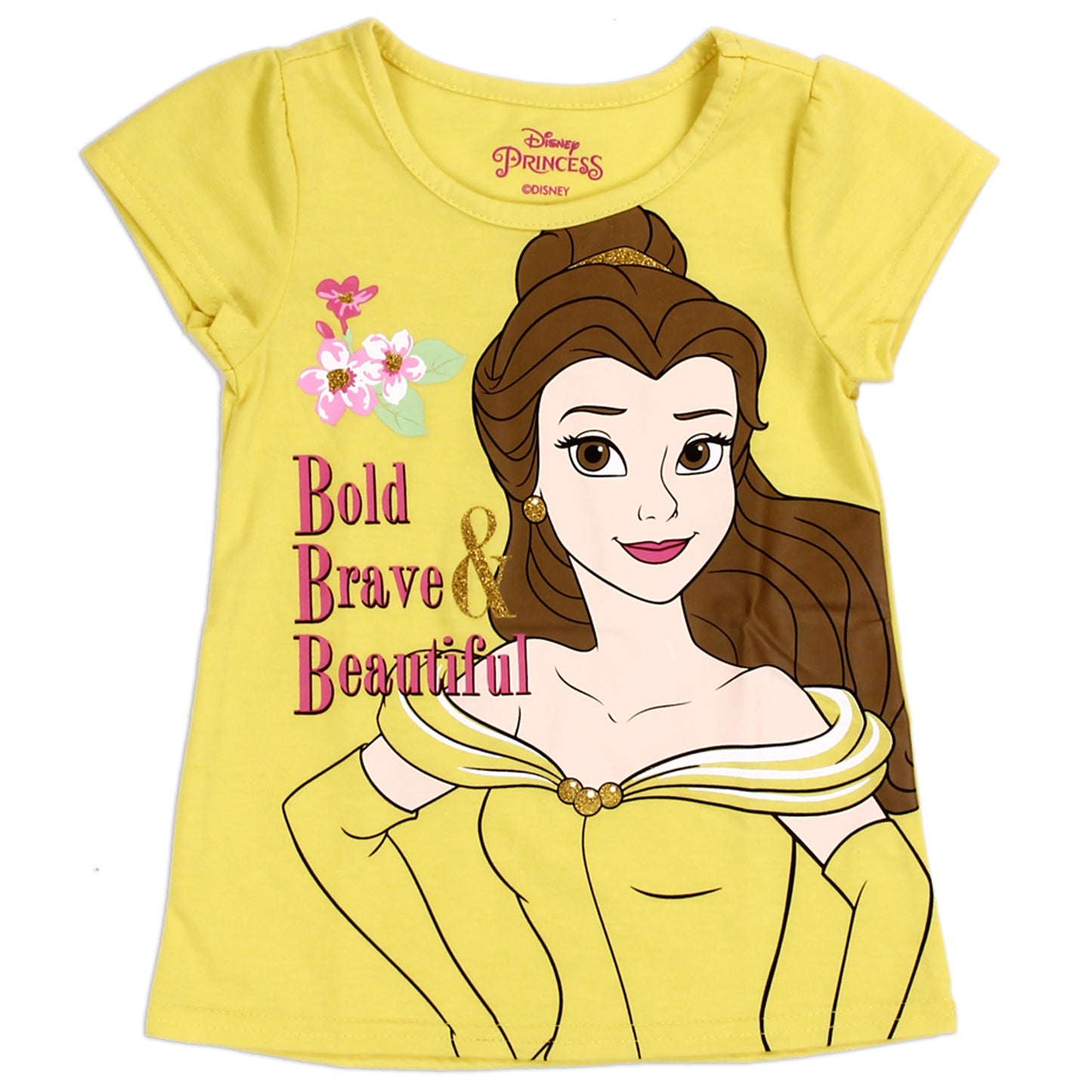 DISNEY PRINCESS Girls 3-PACK T-Shirts (Pack of 6)