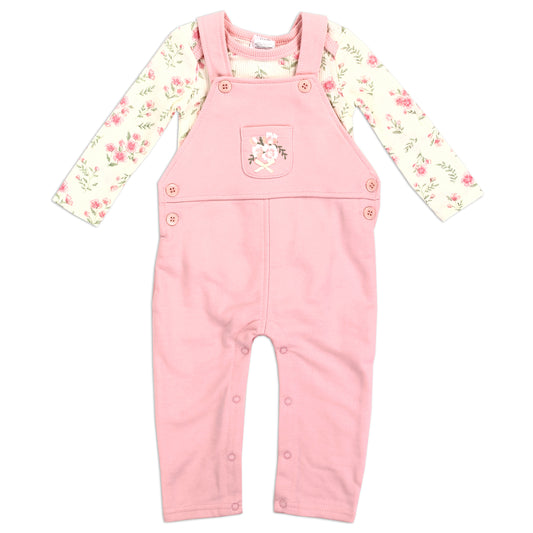 LITTLE BEGINNINGS Girls Newborn 2-Piece Overall Set (Pack of 6)