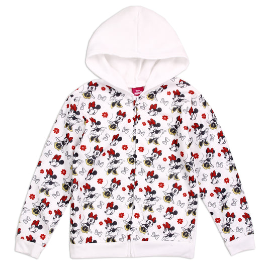 MINNIE MOUSE Girls 4-6X Lightweight Zip Up Hoodie (Pack of 6)