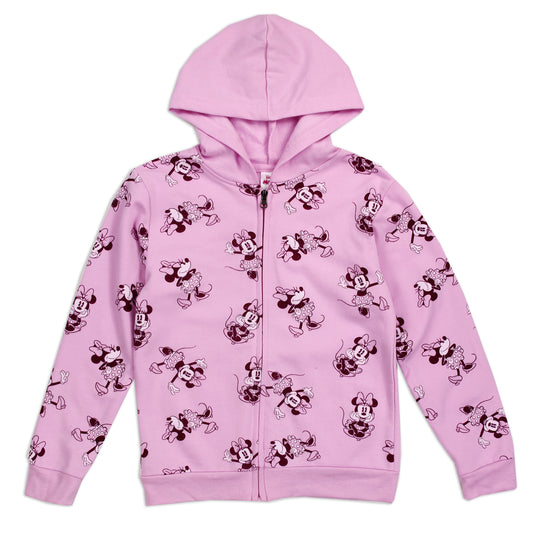 MINNIE MOUSE Girls Toddler Lightweight Zip Up Hoodie (Pack of 6)