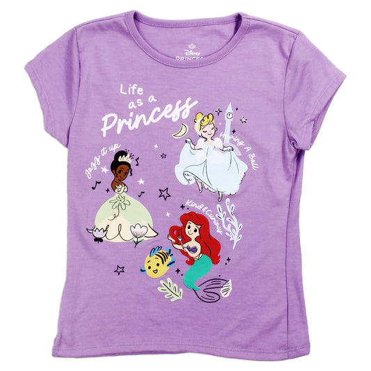 DISNEY PRINCESS Girls 4-6X T-Shirt (Pack of 6)