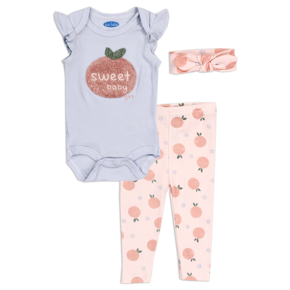 BON BEBE Girls Newborn 3-Piece Pant Set (Pack of 6)