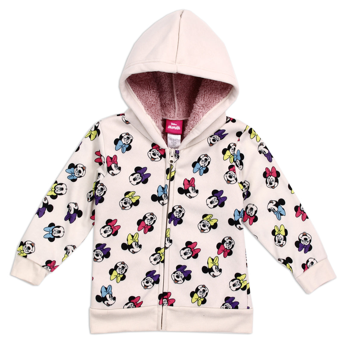 MINNIE MOUSE Girls Toddler Sherpa Zip Up Hoodie (Pack of 6)