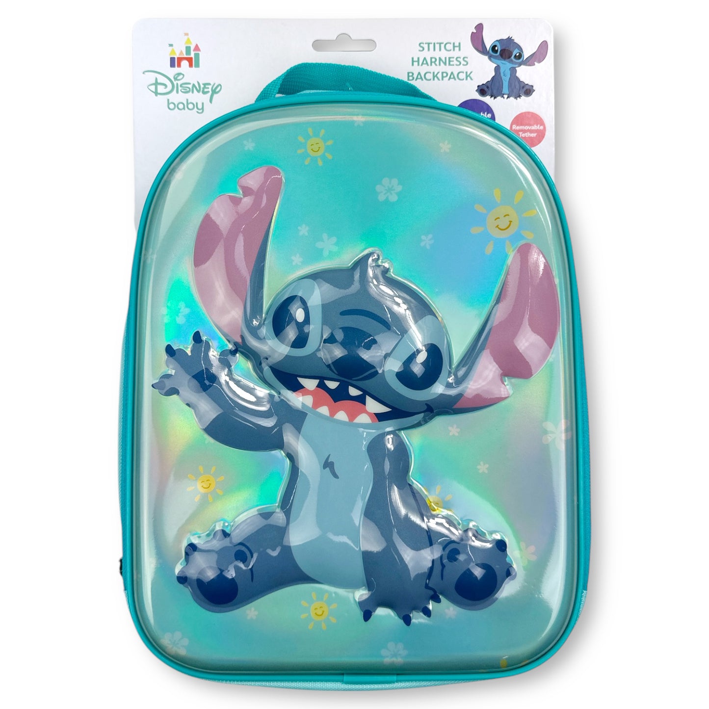 STITCH 3D Mold Mini Harness Backpack for Toddlers (Pack of 3)