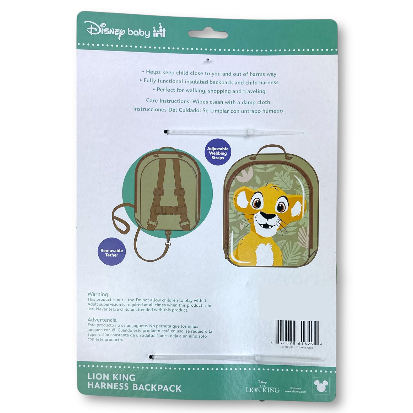 LION KING 3D Mold Mini Harness Backpack for Toddlers (Pack of 3)