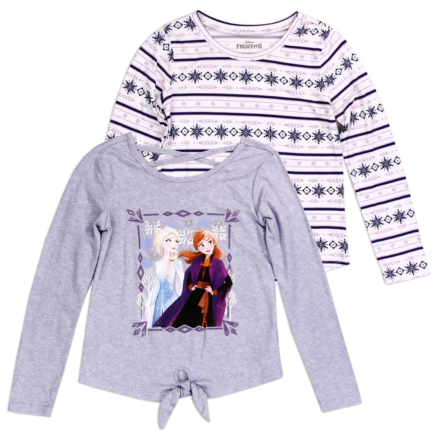 FROZEN Girls 4-6X 2-PACK L/S Shirts (Pack of 6)