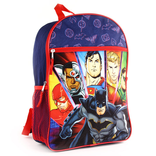 JUSTICE LEAGUE Deluxe 16" Backpack (Pack of 3)