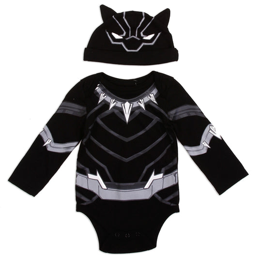 BLACK PANTHER Boys Creeper & Hat Set (Pack of 8)