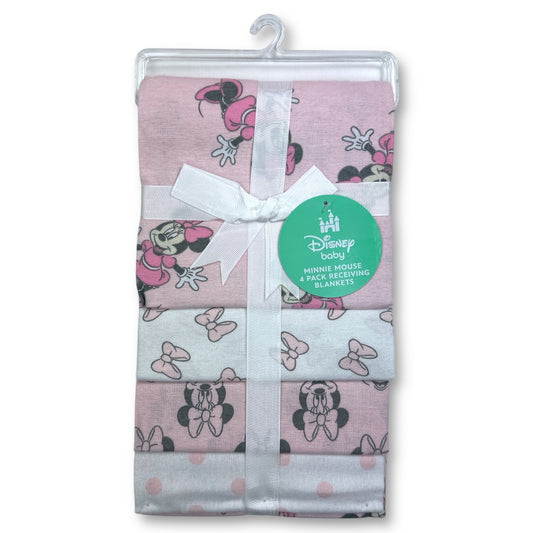 MINNIE MOUSE 4-Pack Receiving Baby Blankets (Pack of 6)