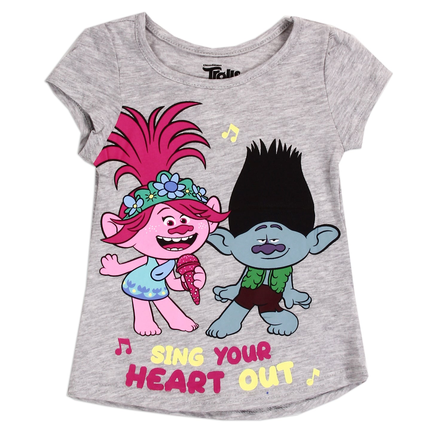 TROLLS Girls Toddler 4-PACK T-Shirts (Pack of 6)