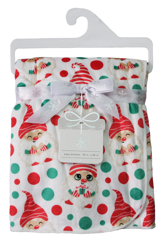 BABY'S FIRST CHRISTMAS Plush Baby Blanket (Pack of 4)
