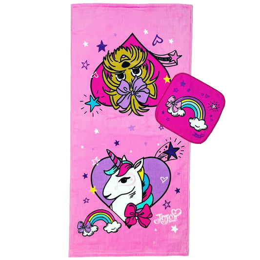 JOJO SIWA Bath Towel with Washcloth (Pack of 3)