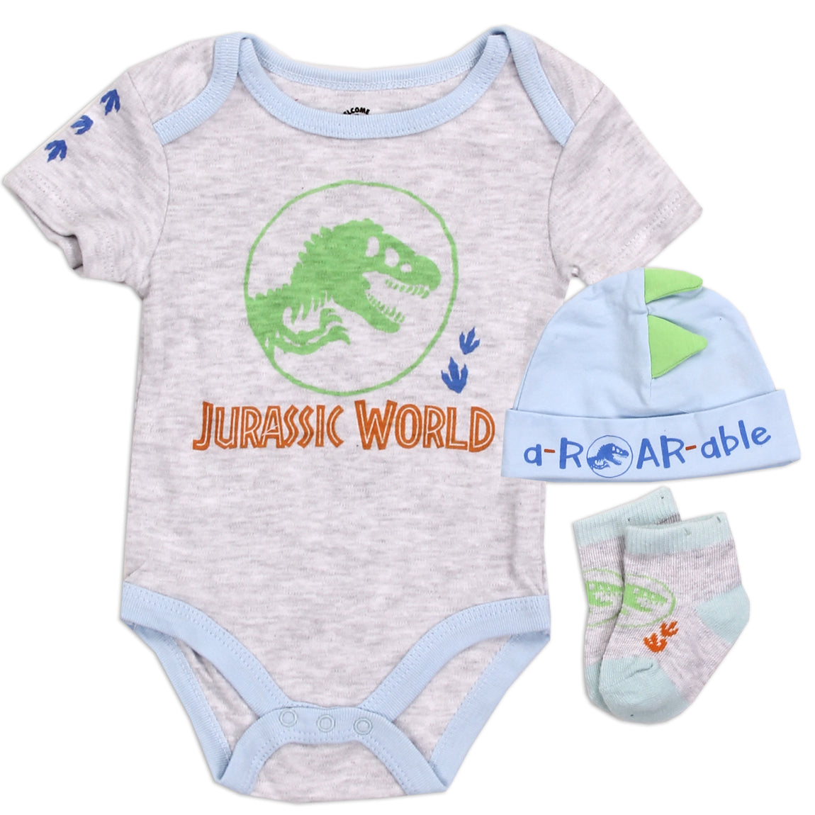 JURASSIC WORLD Boys Newborn 3-Piece Set (Pack of 6)