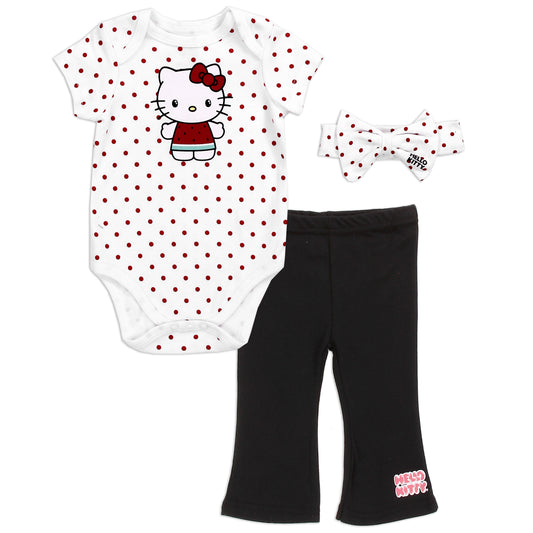 HELLO KITTY Newborn Girls 3-Piece Layette Set (Pack of 6)