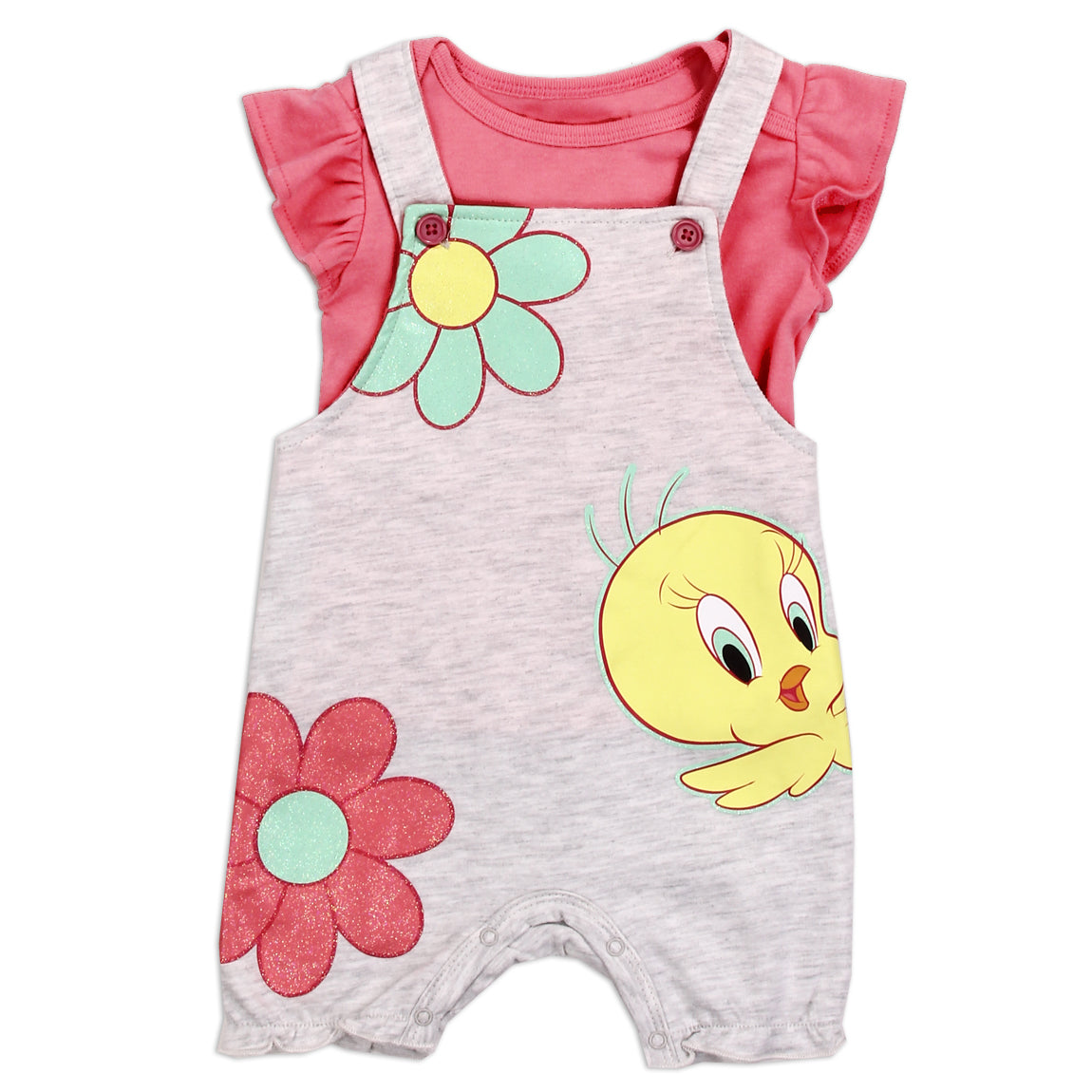 LOONEY TUNES Girls Infant Shortall Set (Pack of 6)