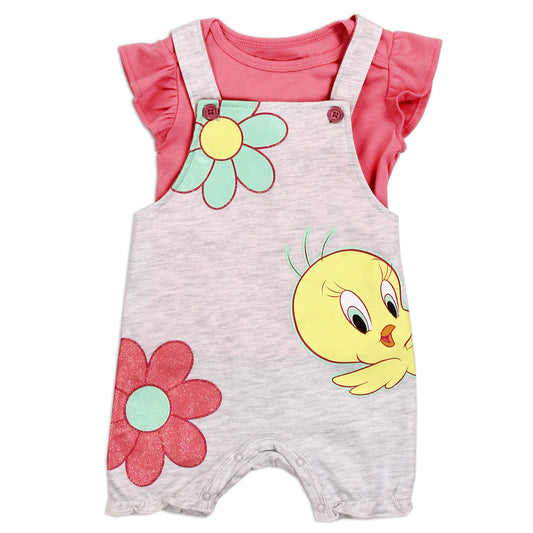 LOONEY TUNES Girls Infant Shortall Set (Pack of 6)