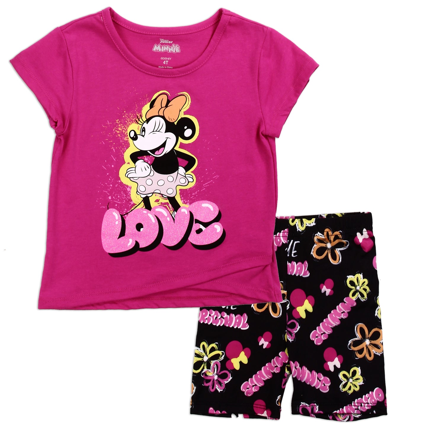 MINNIE MOUSE Girls Toddler 2-Piece Short Set (Pack of 4)