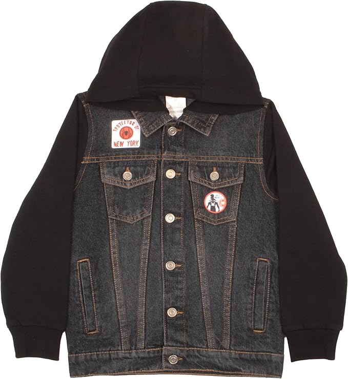SPIDER-MAN Boys Hooded Denim Jacket (Pack of 3)