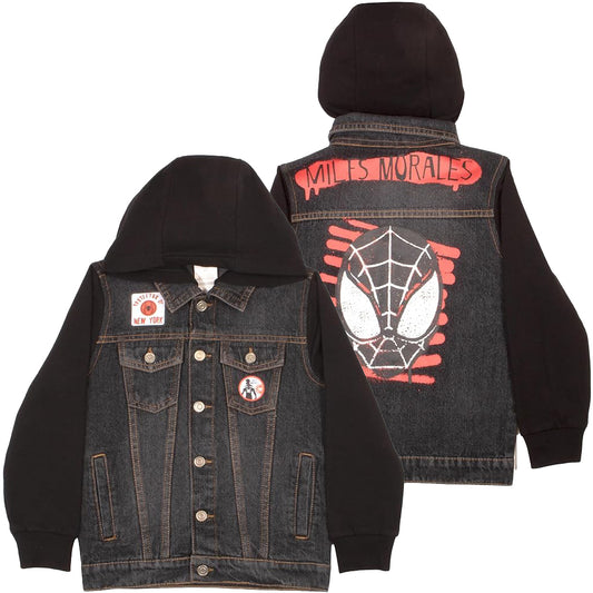 SPIDER-MAN Boys Hooded Denim Jacket (Pack of 3)