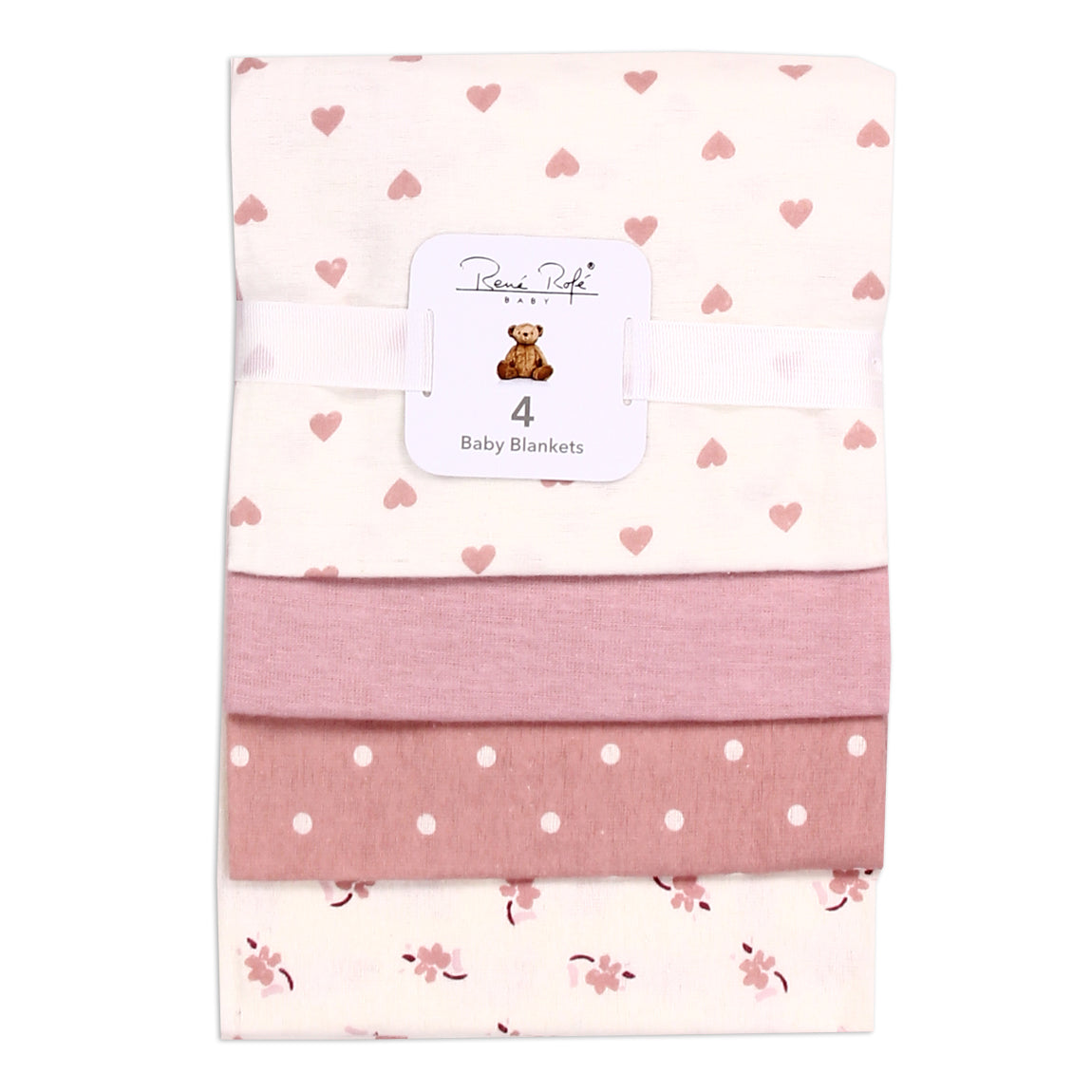 RENE ROFE 4-Pack Receiving Baby Blankets (Pack of 6)