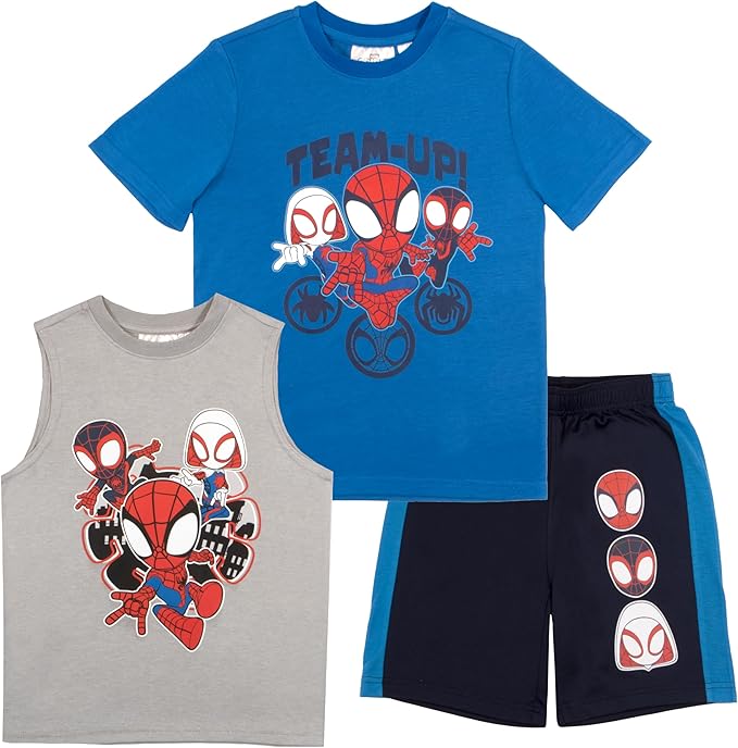 SPIDER-MAN Boys 3-Piece Short Set (Pack of 6)