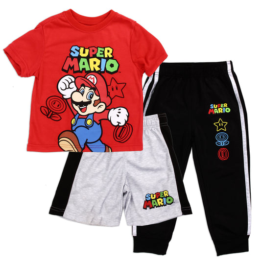 SUPER MARIO Boys Toddler 3-Piece Active Set (Pack of 6)