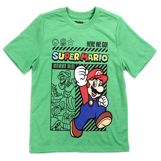 SUPER MARIO Boys Youth T-Shirt (Pack of 6)